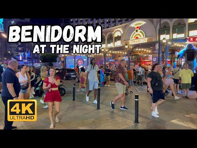  Benidorm Nightlife | Walking Tour in Benidorm, Spain [4K]