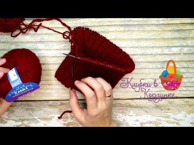 Как связать шапку спицами из 2 мотков пряжи. Вязание. #KVK handmade hobby style knitting обзор пряжи