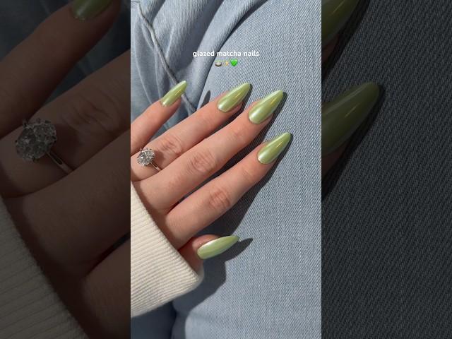 Glazed Matcha Nails  𝗣𝗿𝗼𝗱𝘂𝗰𝘁𝘀 𝗳𝗿𝗼𝗺 𝗴𝗲𝗹𝗶𝗽𝗼𝘁𝗶𝗼𝗻.𝗰𝗼𝗺  #nails #nailart