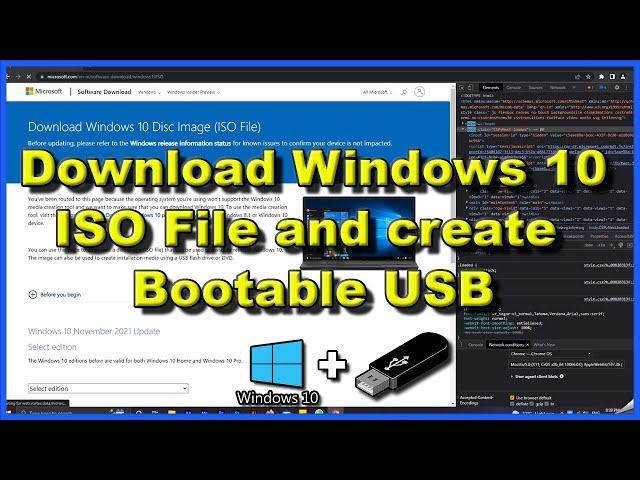 Download #windows10 ISO from Microsoft Website and create bootable USB