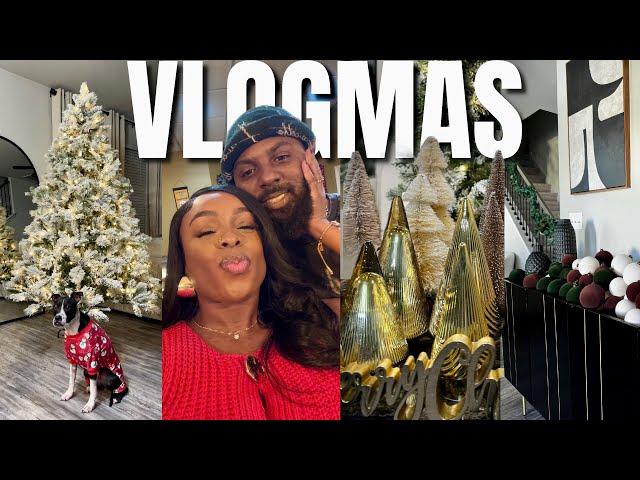 VLOGMAS DAY 1 | LIT Dinner + Gamenight, Christmas Decor Haul, Advent Calendar, Putting Our Tree Up .