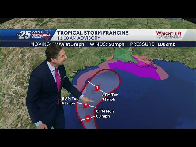 Tropical Storm Francine forms in Gulf of Mexico