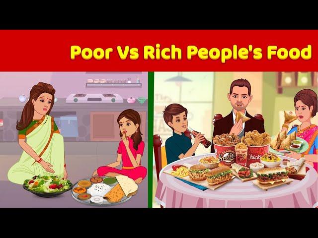 Poor VS Rich People's Food | English Moral Stories | English Fairytales | Learn English