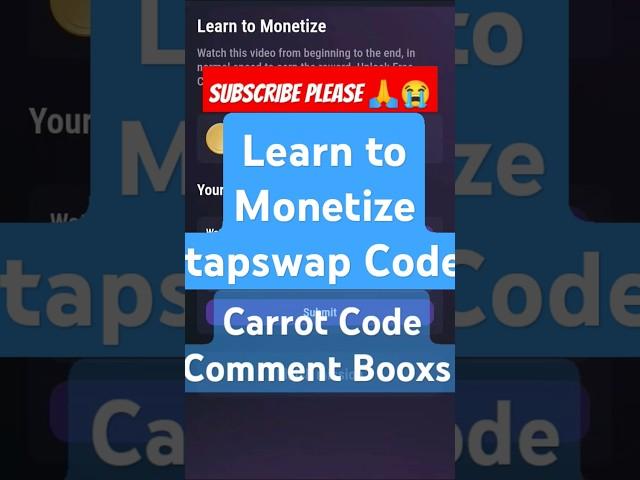 Learn to Monetize tapswap Code | Learn to Monetize tapswap code | #tapswapcode