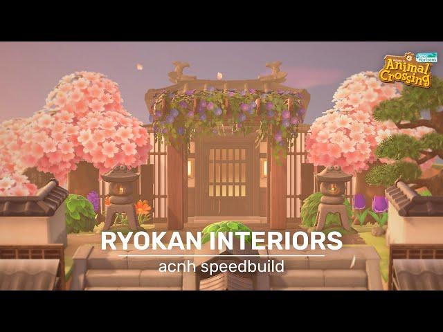 Decorating the Inside of the Ryokan | Animal Crossing: New Horizons Speedbuild