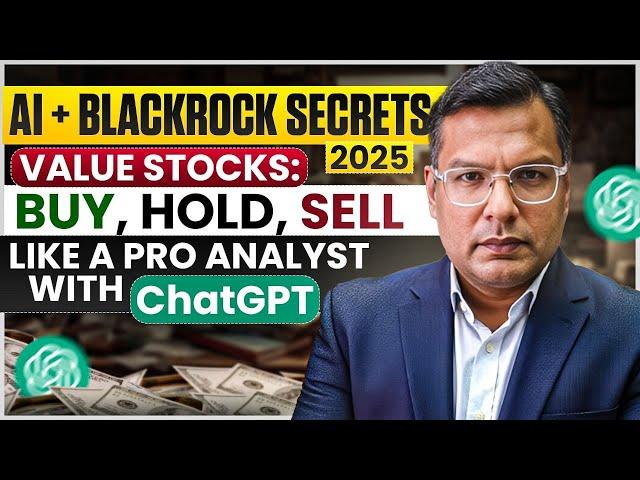 Use ChatGPT for Stock Picks!  | BlackRock Analyst-Level Insights for FREE |BUY, SELL, HOLD Tips