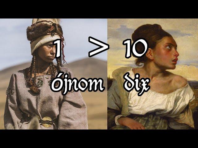 Proto-Indo-European to Modern French: Numbers 1-10