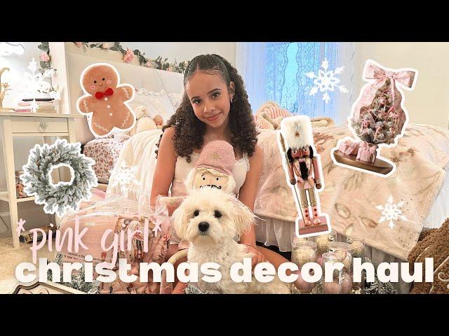 pink girl christmas decor haul | *vlogmas is coming!* *pinkmas* *christmas decor* *pink christmas*