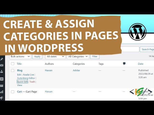 How to Create and Assign Categories For Pages using Plugin in WordPress