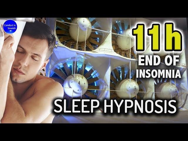 Sleep hypnosis, fall asleep instantly, 6 wind tunnel fans to sleep deeply, white noise