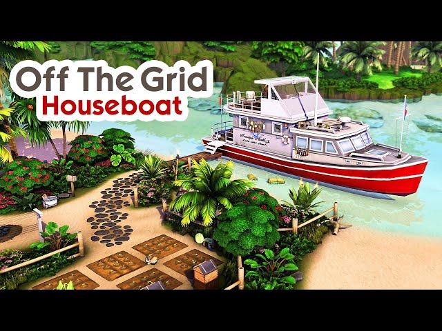 Off The Grid Houseboat | The Sims 4 Speed Build