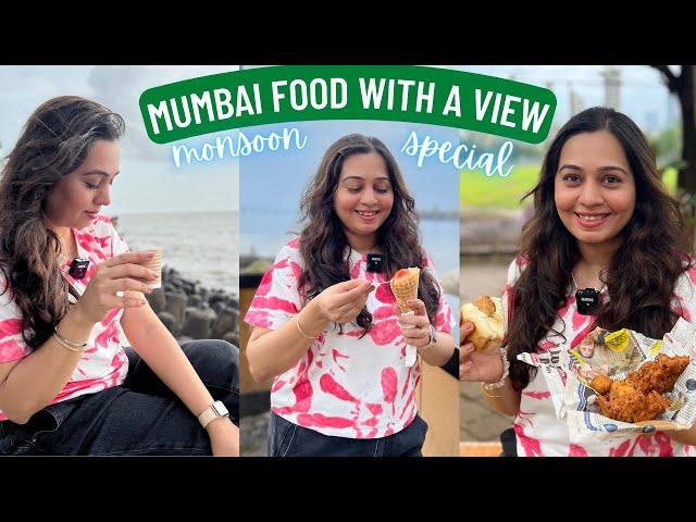 MUMBAI FOOD *Monsoon Special* | Street Food, Cafes & Mumbai Restaurants with the best view 