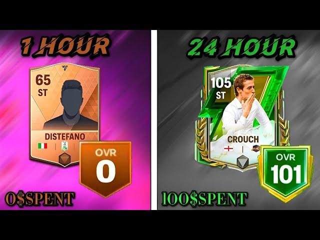 WHAT OVR CAN I REACH IN 24 HOURS USING MONEY ON A BRAND NEW ACCOUNT?? // EA SPORTS FC MOBILE 25