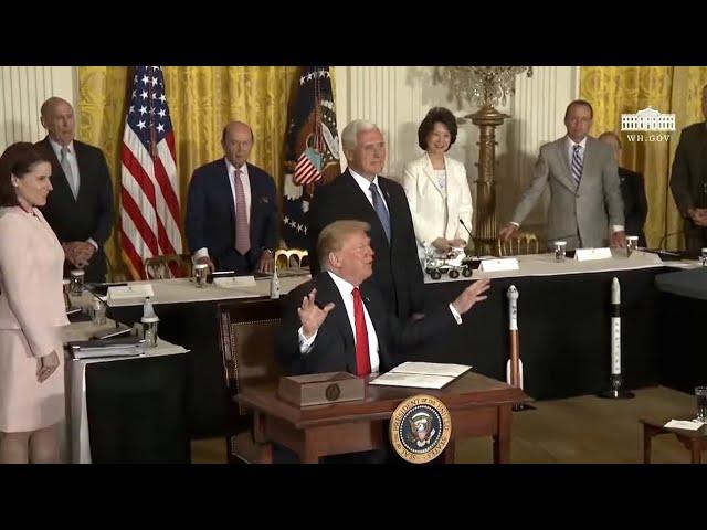 President Donald Trump Meets with the National Space Council, June 18, 2018