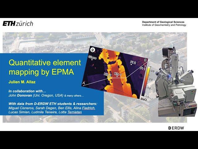 Quantitative element mapping by electron microprobe (EPMA)