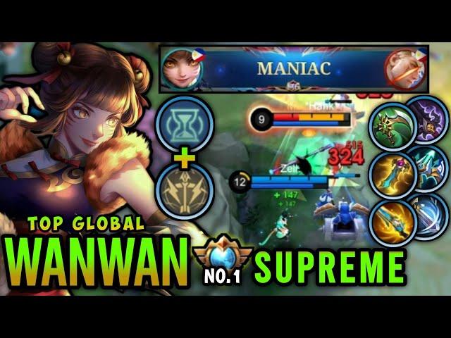 Supreme No.1 Wanwan Build!! Top Global Wanwan Best Build 2025 - Mobile Legends