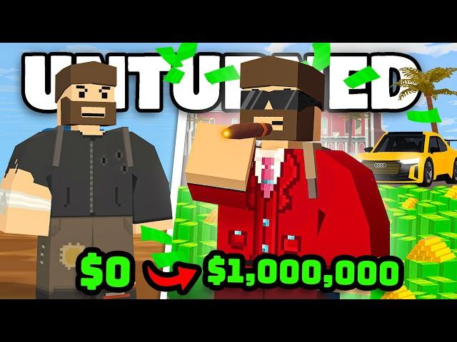 I WENT FROM $0 TO $1,000,000 IN 24 HOURS ON LIFE RP! (Unturned Life RP #102)