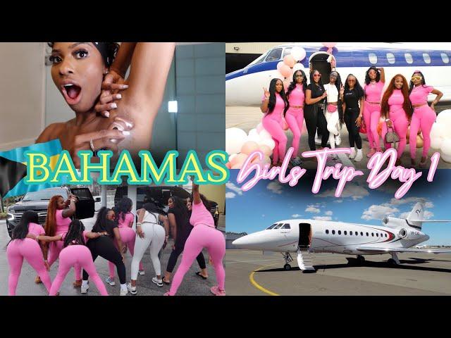 WE FLEW A PRIVATE JET TO THE BAHAMAS !!! | BAHAMAS GIRLS TRIP DAY 1 | ABBY NICOLE