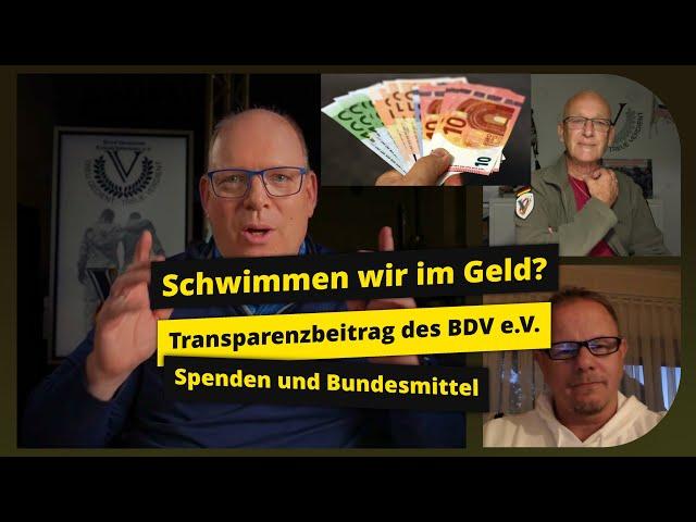 Lasst uns über Geld sprechen! Wie finanzieren wir uns? Bund deutscher Einsatzveteranen