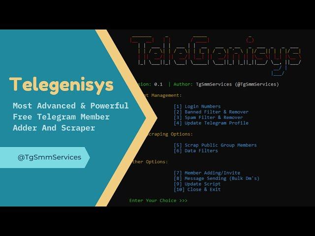 [#paid] Telegenisys - Most Advanced & Powerful Telegram Member Adder And Scraper