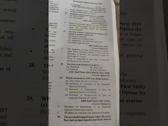 important  MCQ midwifery ||all nursing exams||Norcet||Aiims||nursing