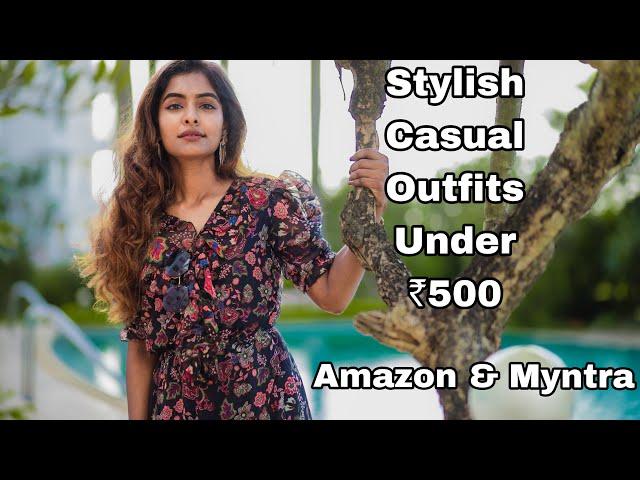 Amazon & Myntra casual wear haul|| Under ₹500||Bodycon dresses || Asvi Malayalam