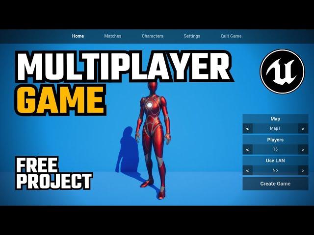 Unreal Engine 5 - Multiplayer Lobby (Free Project)