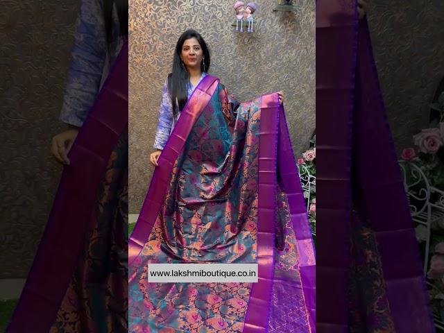 Nikki Galrani inspired Silk saree Triple shade Rs.2800website “www.lakshmiboutique.Co.in