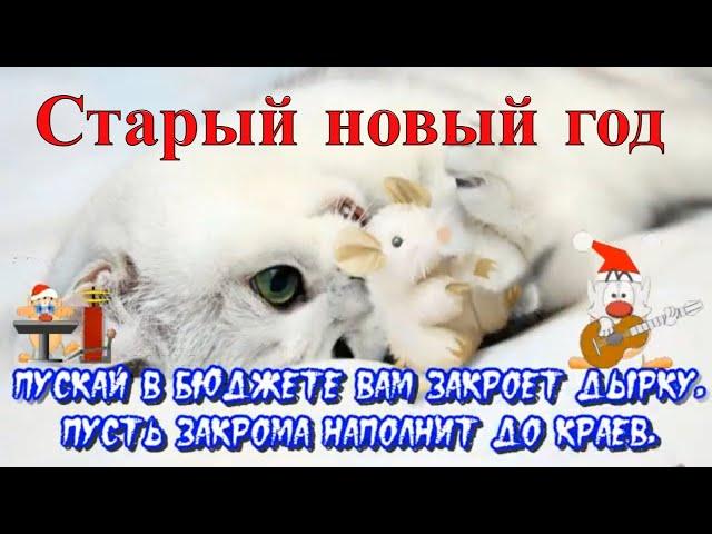 Старый Новый год веселое поздравление со старым новым годом видео открытка