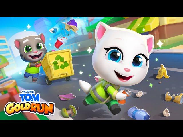 Let's Clean Up the Planet! ️ Talking Tom Gold Run Gameplay