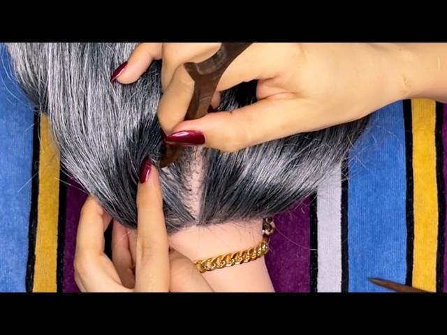 ASMR Scalp Check & Hairplay & Hair Sticks & Crispy Sounds & Hair Sounds & Hair Scratch‍️