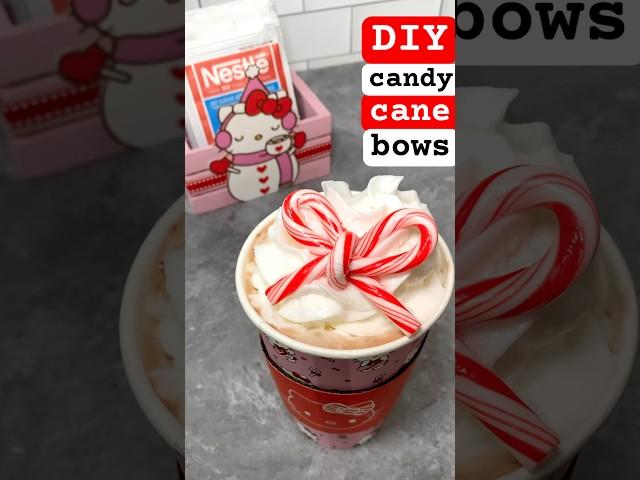 How to make Candy Cane Bows ️️ #christmascrafts #christmasrecipe #holidaywithyoutube