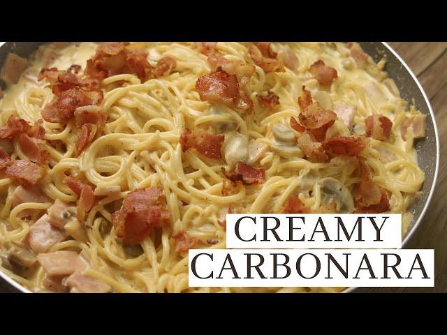 CREAMY CARBONARA PASTA RECIPE  ( Filipino Style Carbonara )