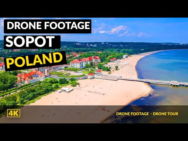 4K Sopot Poland   THIS Polish city is amazing   see it from a drone 4K