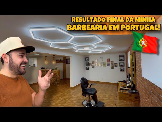 RESULTADO FINAL DA MINHA BARBEARIA EM PORTUGAL - (Conrado Vlogs)