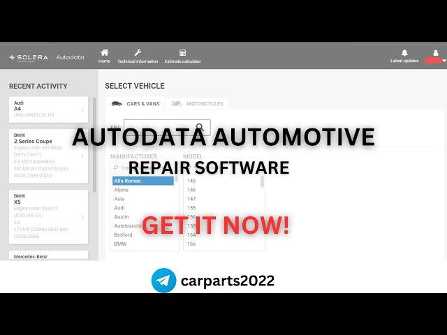 Autodata Automotive Repair Software | GET IT NOW | 2024 VERSION