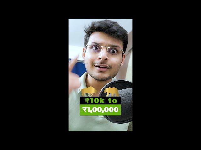 I tried turning ₹10k to ₹100k Stock Trading Challenge (Part 1) #shorts