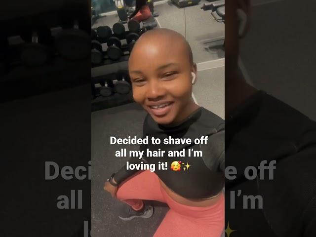 Decided to shave off all my hair and I’m loving it!  #reaction #reactionvideo