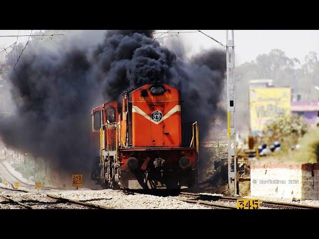 Smoking  Diesel Locomotives  ALCO Train Videos Indian Railways