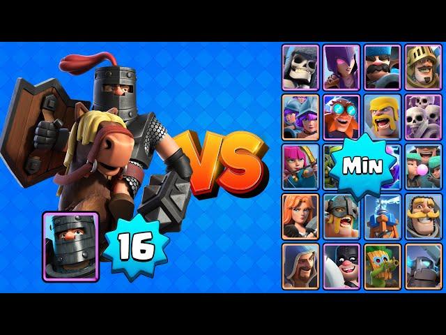 PRÍNCIPE OSCURO Nv16 vs TODAS LAS CARTAS AL MÍNIMO | Clash Royale