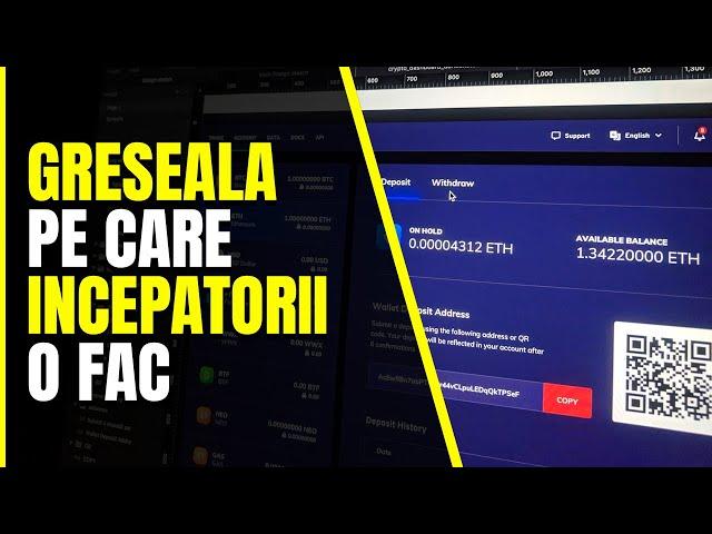 Gresala pe care o fac incepatorii in piata de #criptomonede