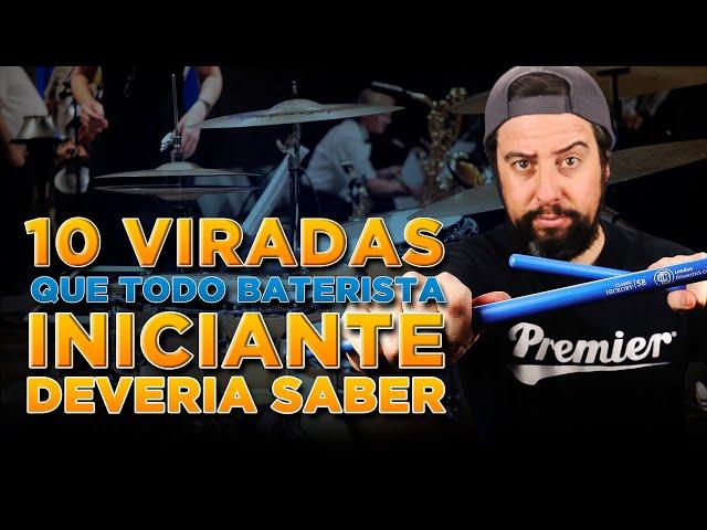 Aula de Bateria - 10 VIRADAS que todo baterista iniciante DEVERIA SABER!