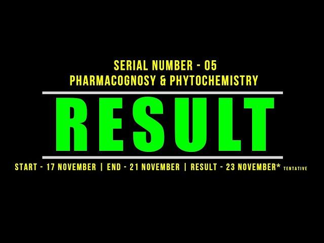 Result FREE Book Giveaway (05) | 2024 | 01 FREE "Pharmacognosy and Phytochemistry