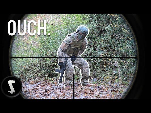 Airsoft CHEATERS Get Instant Karma (Shot in the B*LLS & Full-Auto Minigun)