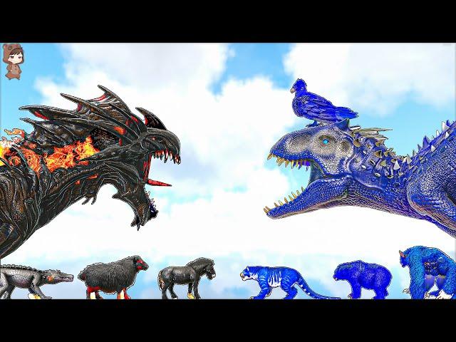 All Demonic Creatures VS All Celestial Creatures | ARK Mod Battle Ep.173