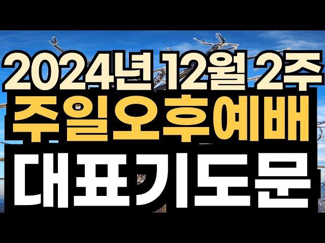 주일오후예배 기도문ㅣ찬양예배 대표기도문 ㅣ2024년 12월 2주 주일 예배 대표기도문ㅣ12월 둘째 주일 낮예배 대표기도 예시문 ㅣ대표기도가 어려운분들을 위한 주일예배 기도 예문