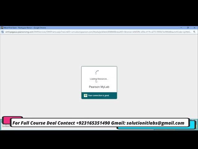 WORD FINAL EXAM | MYITLAB Pearson Word Final Exam | Word Simulation Exam