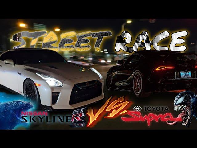 Nissan R35 GTR vs Toyota Supra GR (STREET RACE) + Honda kseries Bseries racing