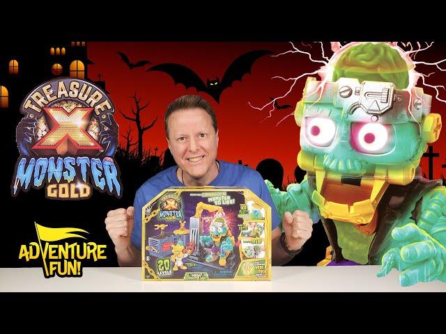 Treasure X Monster Gold Mega Monster Lab Halloween Monster Action Figures Adventure Fun Toy review!