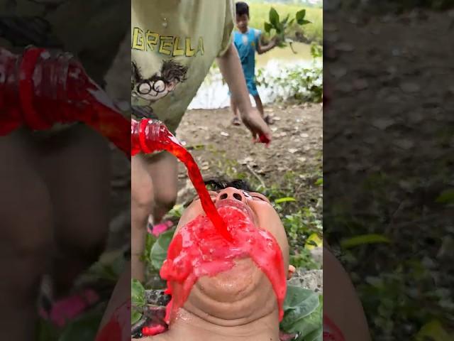 Kid Makes Jungle Man Drink Every Liquid Possible! ”#couple #martialarts #funnybaby #familyfun